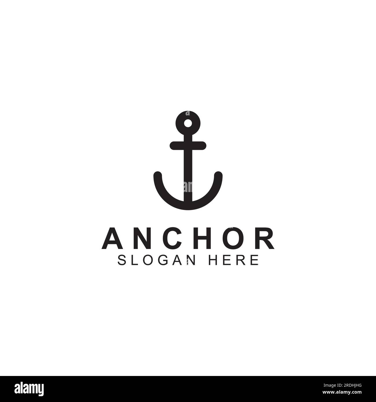 Logo and anchor symbol design vector Stock Vector Image & Art - Alamy