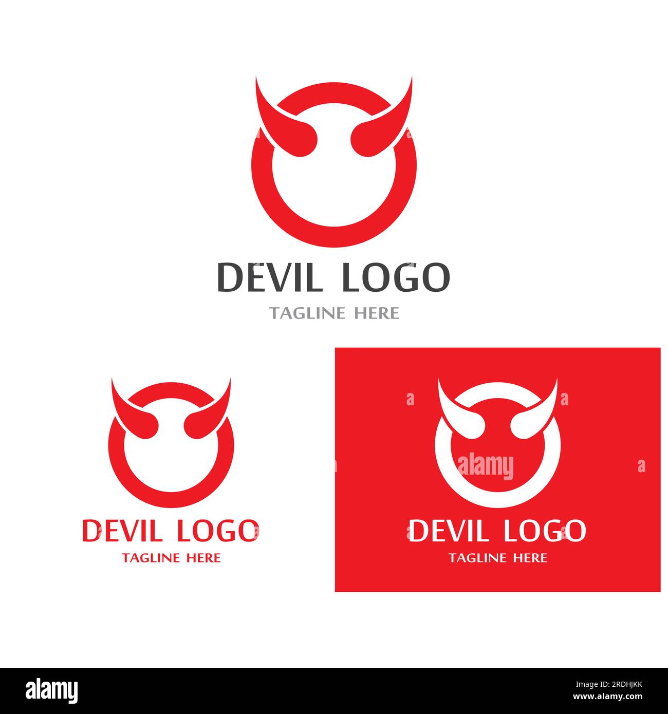 Devil horn Vector icon design illustration logo Template Stock Vector