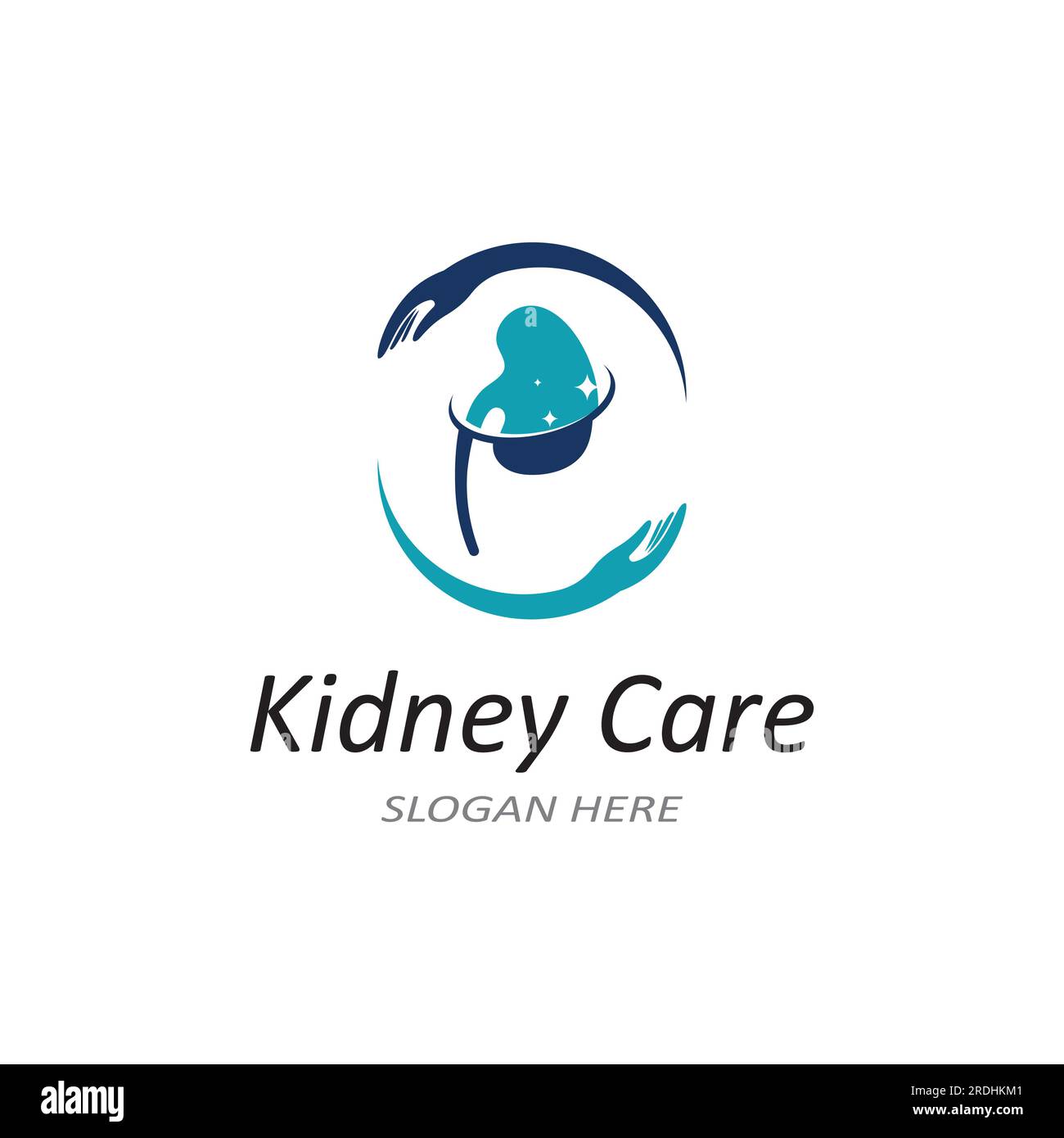 kidney health and kidney care logo using vector concept icon Stock