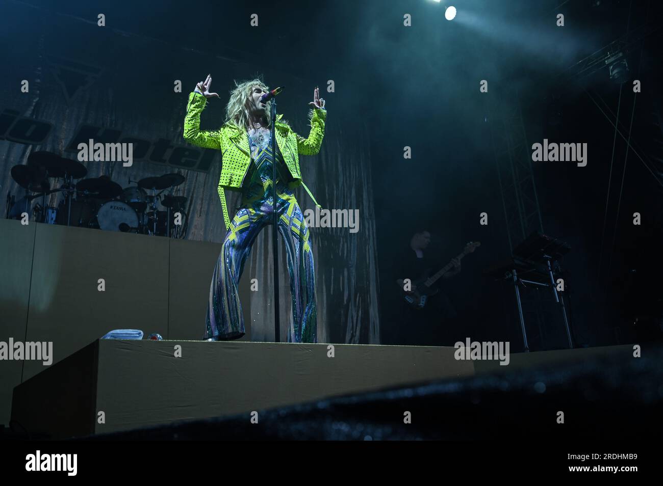 Nordholz, Germany. 21st July, 2023. Singer Bill Kaulitz performs with ...