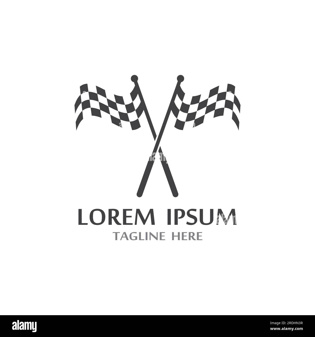Race flag icon, simple design illustration vector Stock Vector