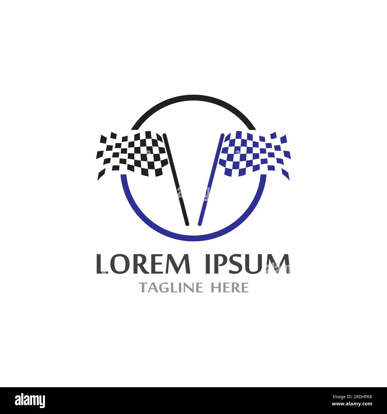 Race flag icon, simple design illustration vector Stock Vector