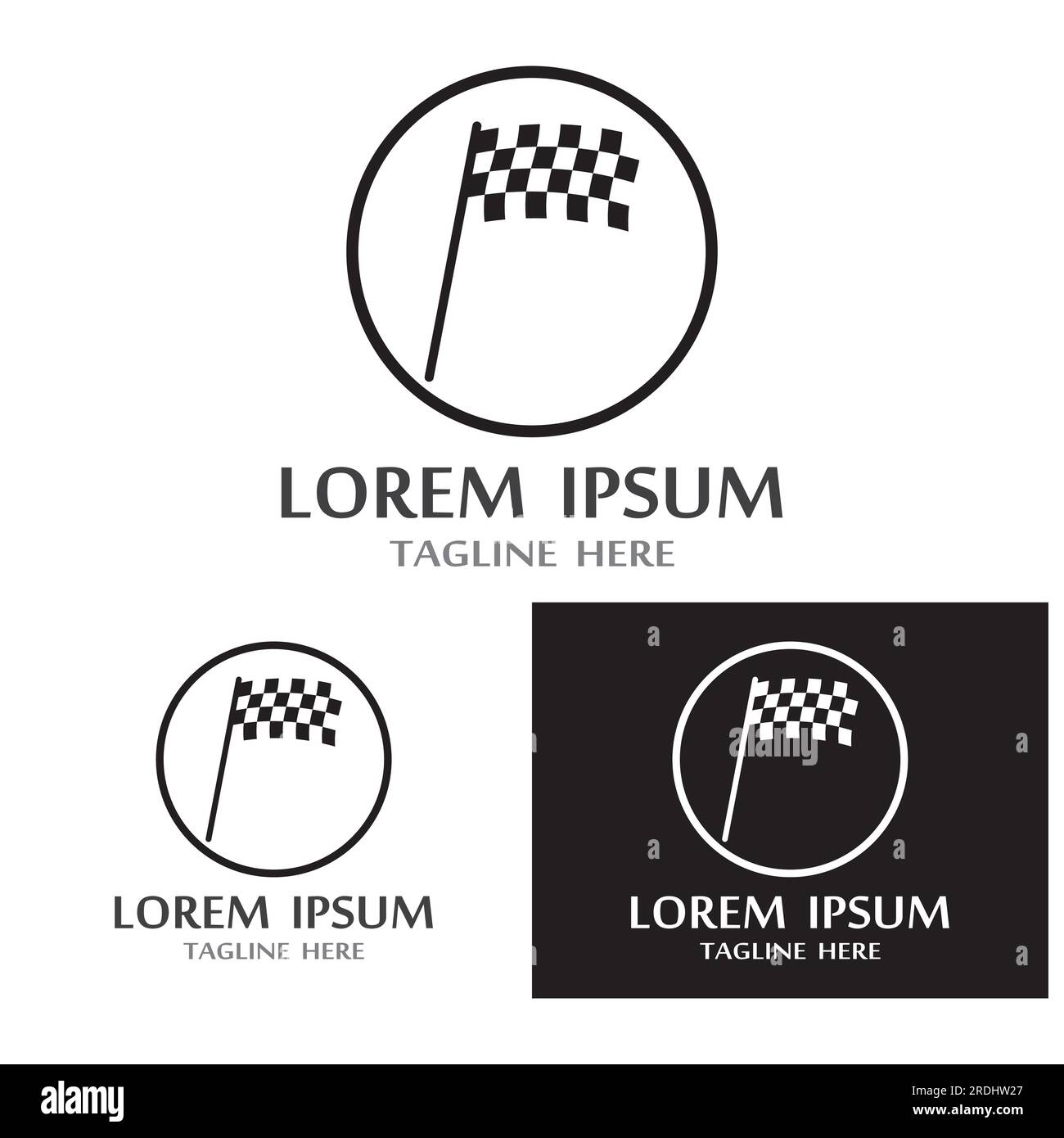 Race flag icon, simple design illustration vector Stock Vector
