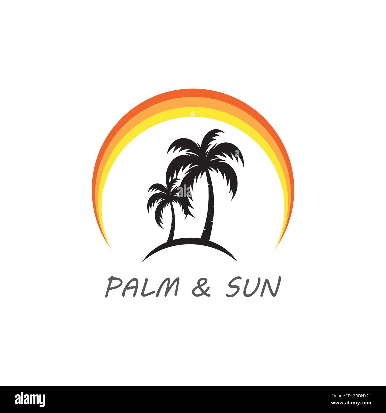 Palm tree summer logo template vector illustration Stock Vector