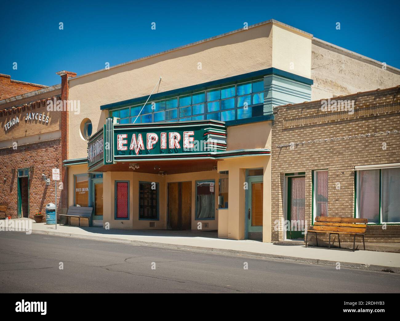 The Empire Theater (build 1940), a landmark on Main Street in Tekoa