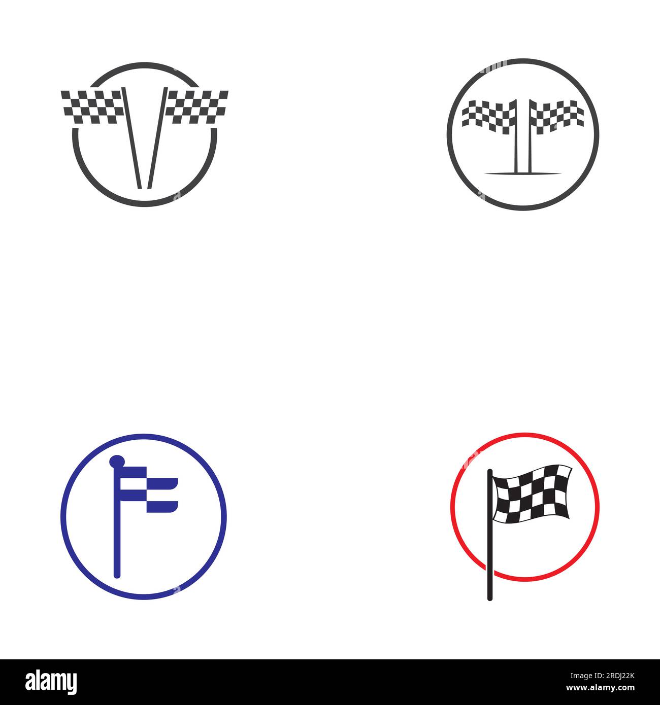Race flag icon, simple design illustration vector Stock Vector