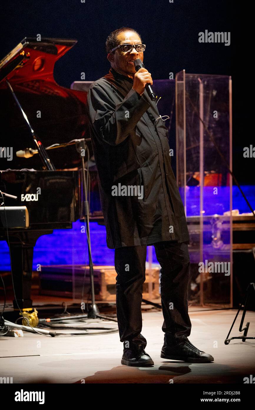Italy 21 July 2023 Herbie Hancock live at Anfiteatro del Vittoriale in