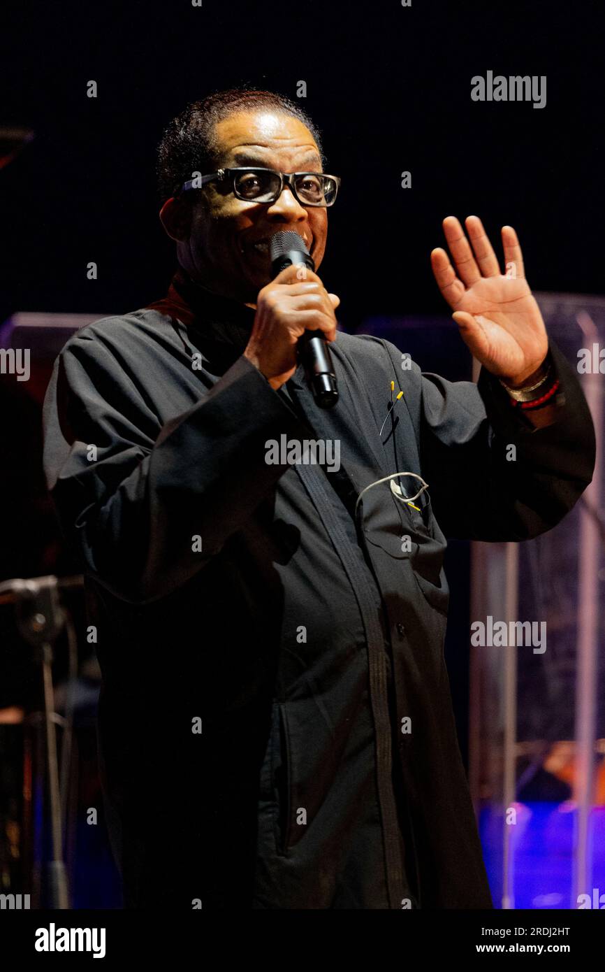 Italy 21 July 2023 Herbie Hancock live at Anfiteatro del Vittoriale in