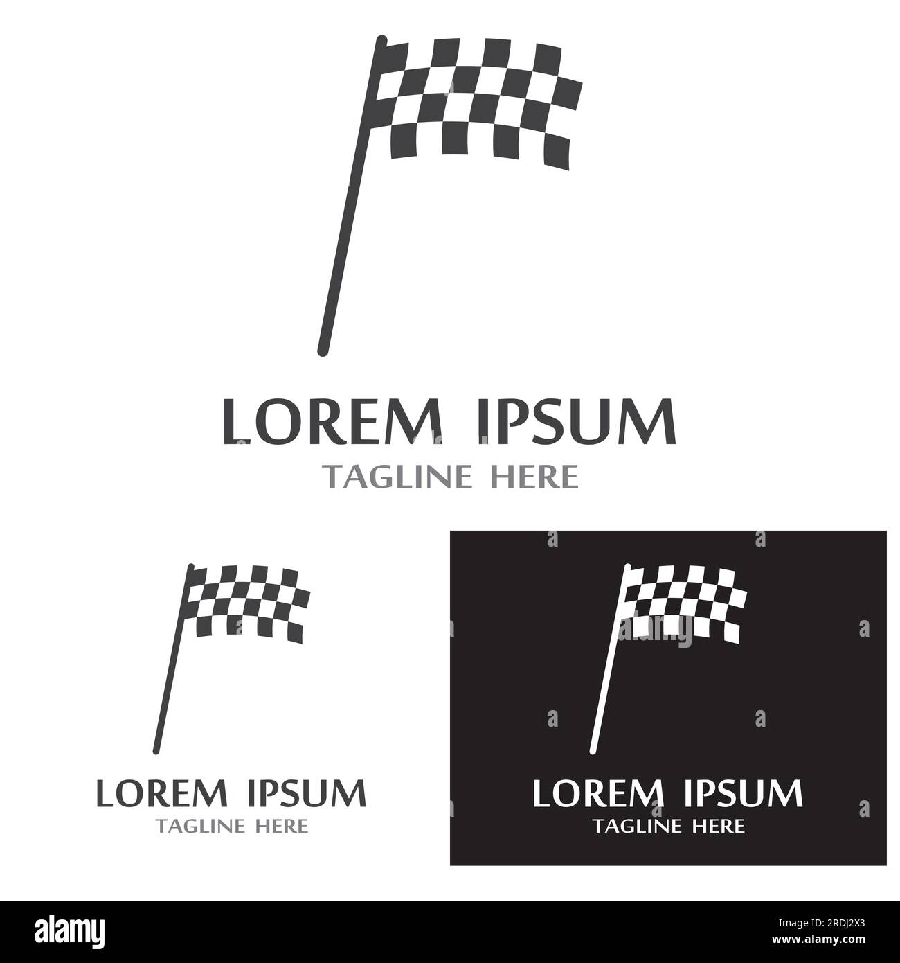 Race flag icon, simple design illustration vector Stock Vector