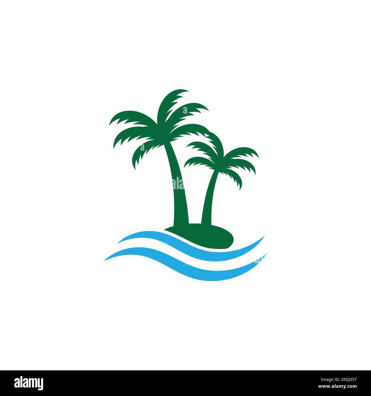 Palm tree summer logo template vector illustration Stock Vector