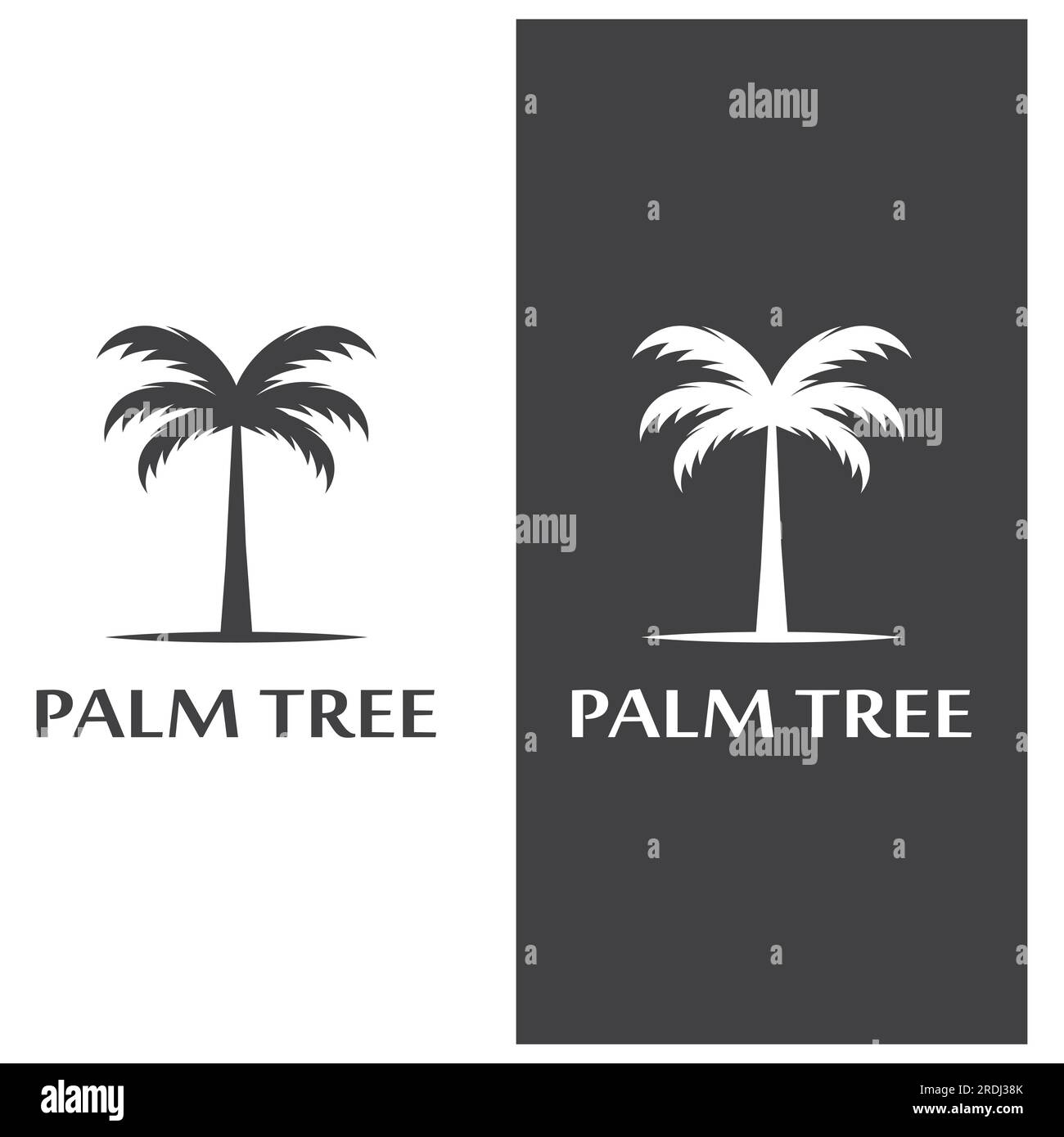Palm tree summer logo template vector illustration Stock Vector