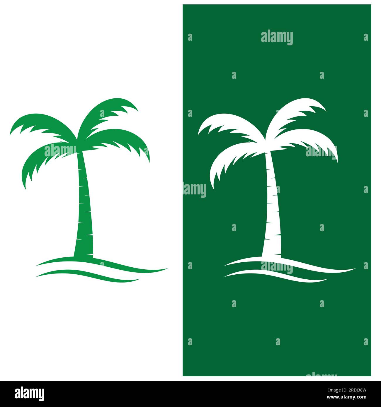 Palm tree summer logo template vector illustration Stock Vector