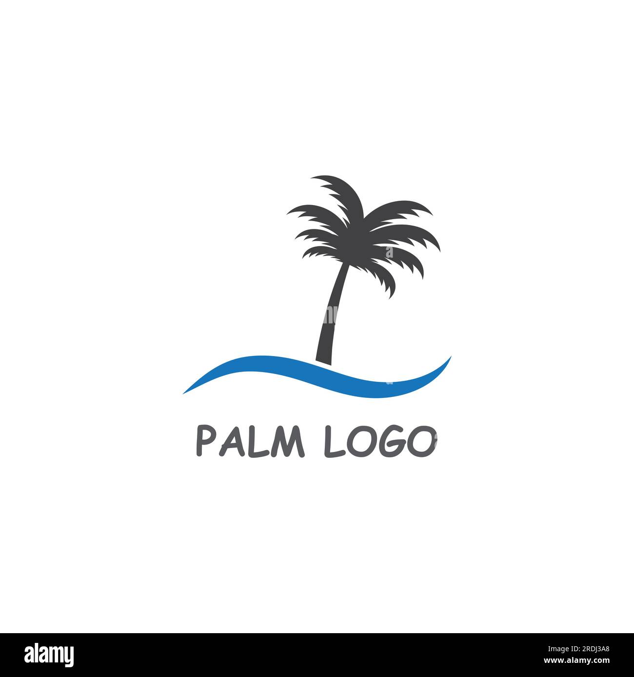 Palm tree summer logo template vector illustration Stock Vector