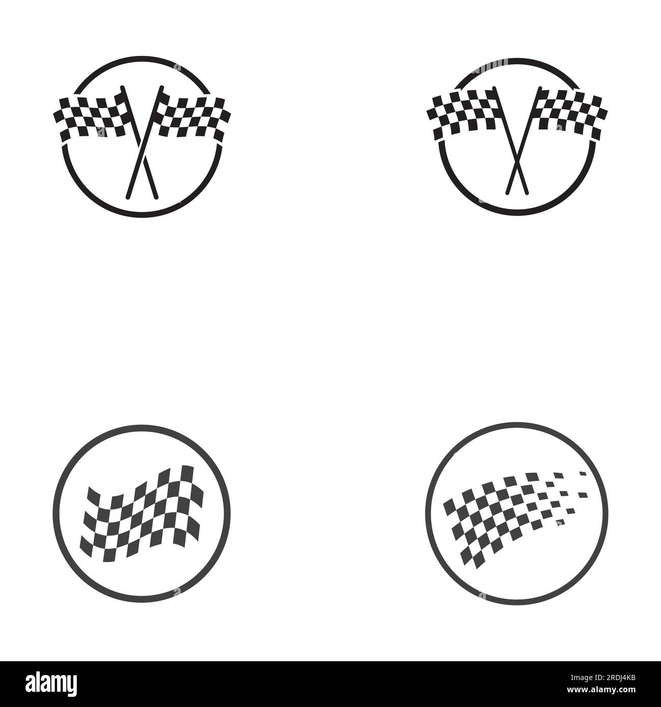 Race flag icon, simple design illustration vector Stock Vector