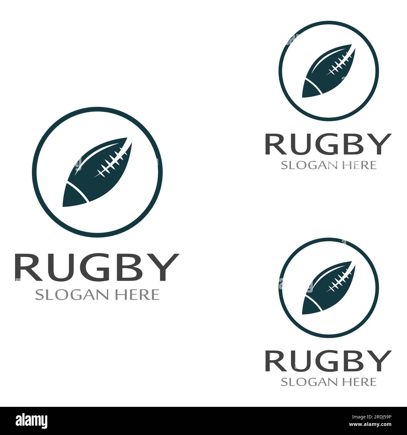 Rugby ball logo. Using vector illustration design concept.Can be used for sports logos and a
