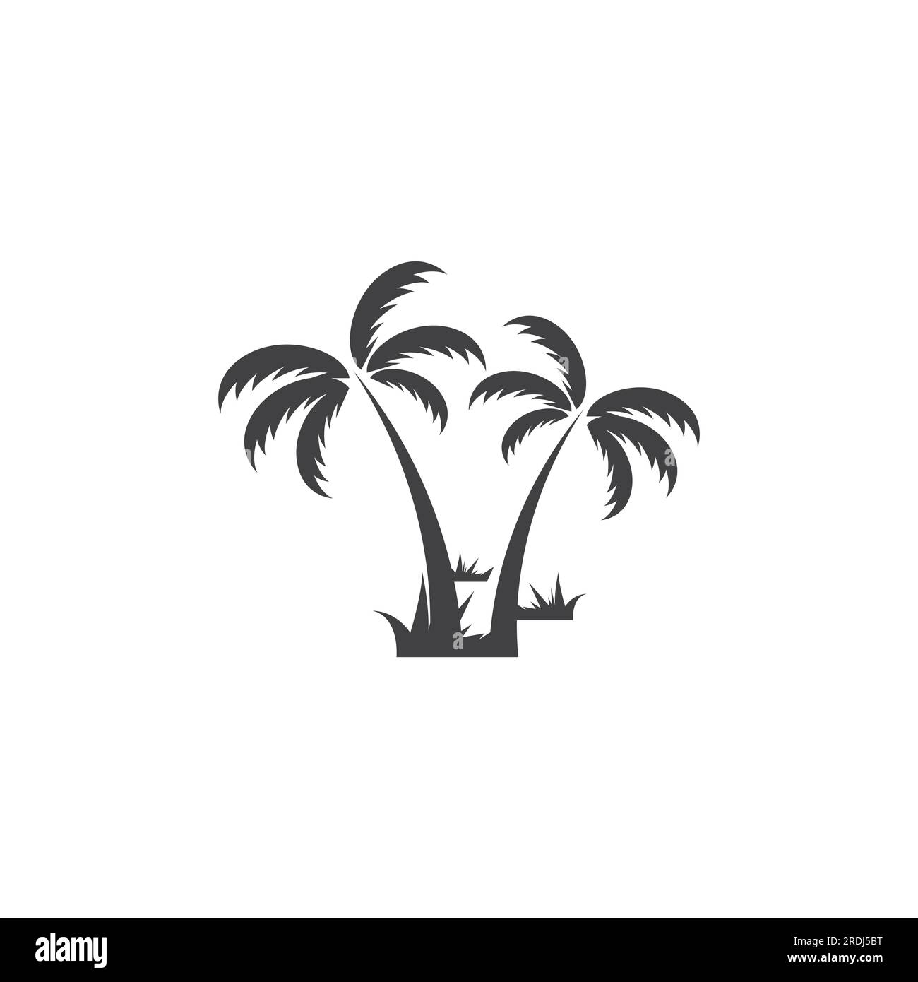 Palm tree summer logo template vector illustration Stock Vector
