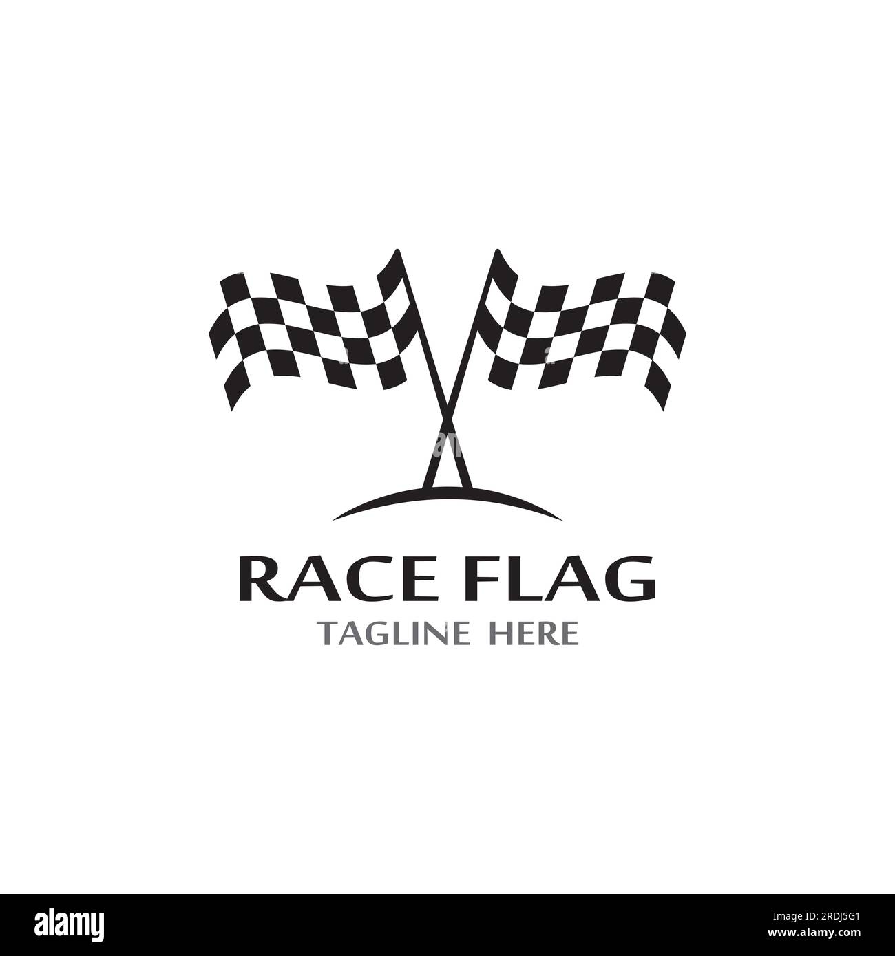 Race flag icon, simple design illustration vector Stock Vector