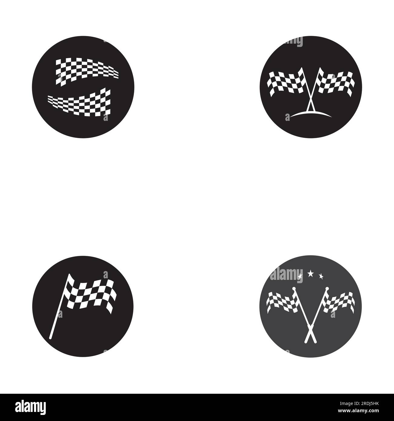 Race flag icon, simple design illustration vector Stock Vector
