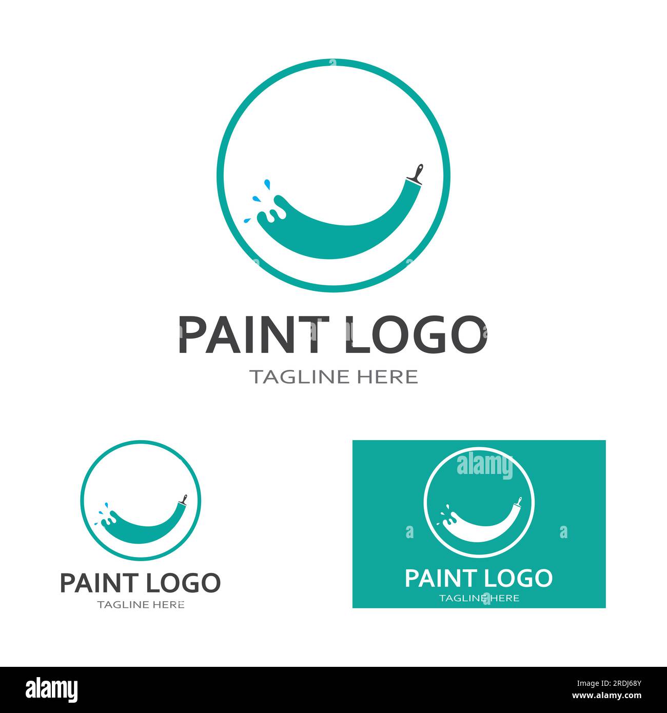 Paint Logo vector icon illustration Stock Vector