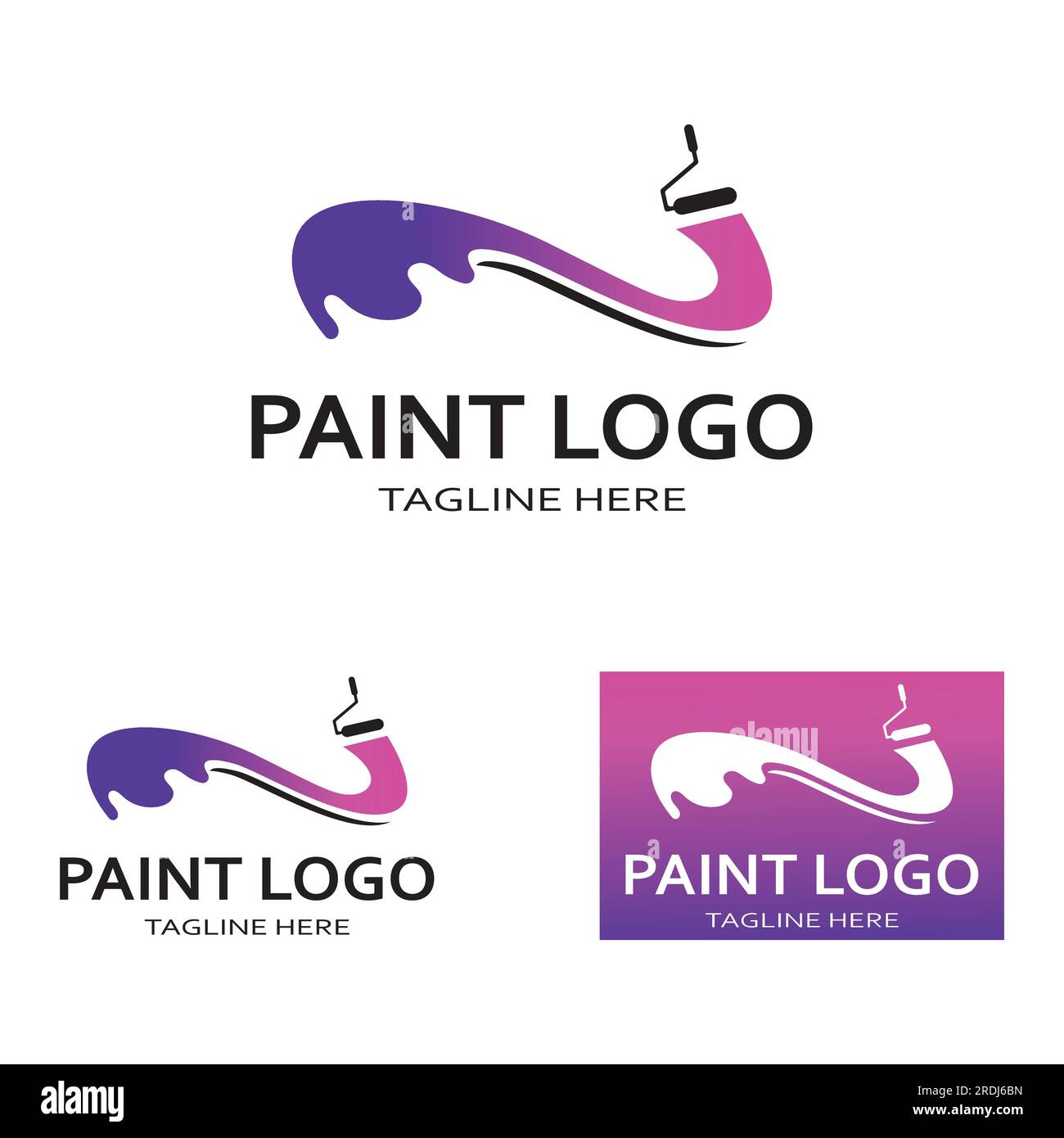 Paint Logo vector icon illustration Stock Vector
