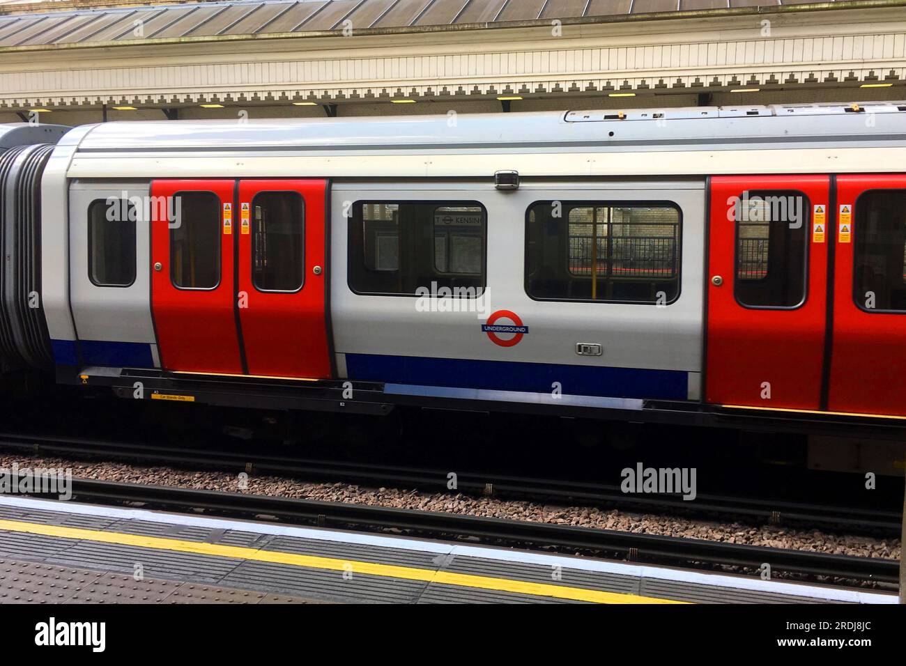 Side view of London Underground train. London, England, UK Stock Photo ...