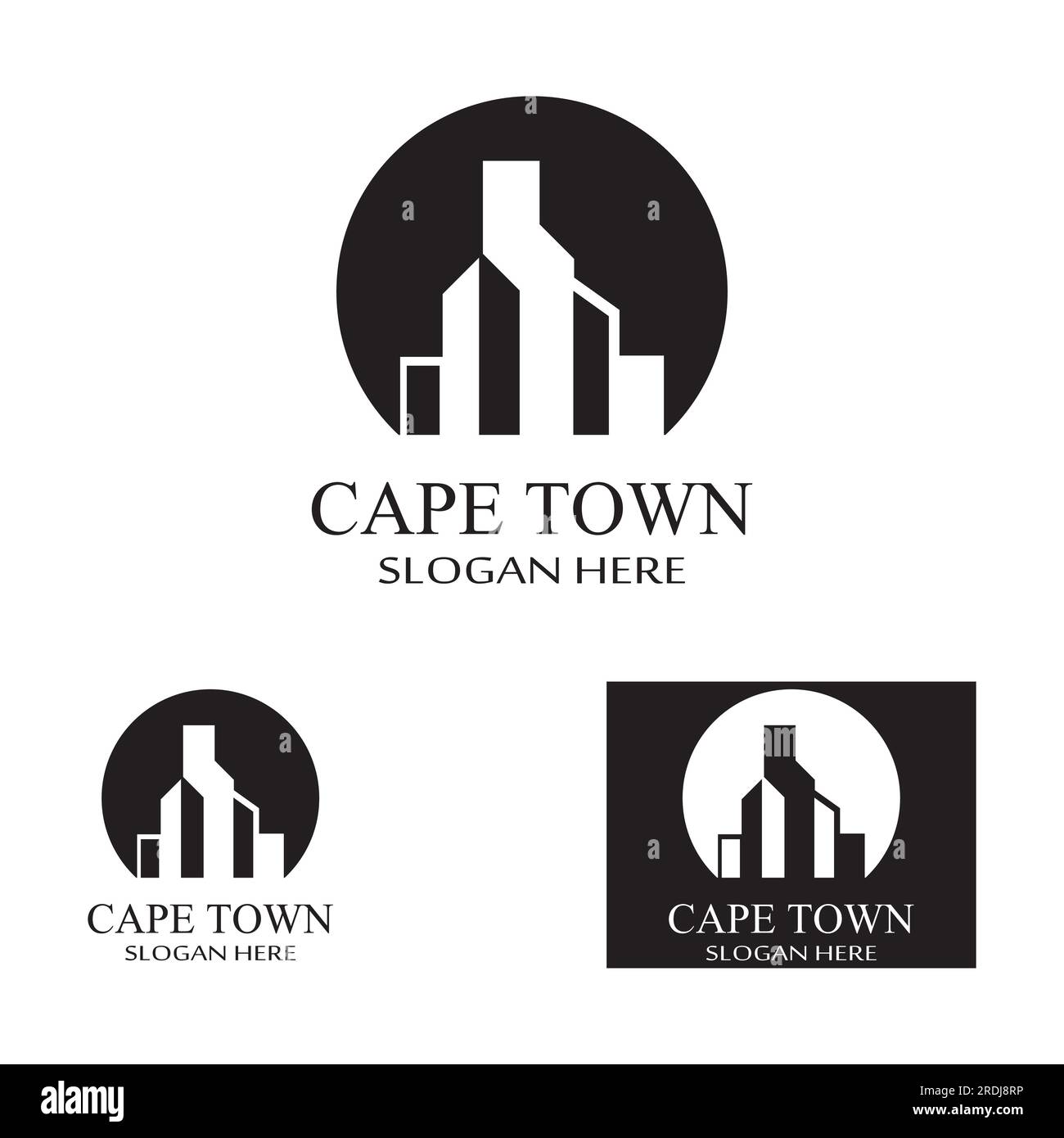 city skyline, city silhouette, modern city, and city center. With logo