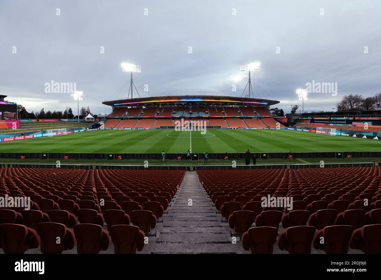 Hamilton, New Zealand. 21st July, 2023. Waikato Stadium Football/Soccer Waikato Stadium ahead