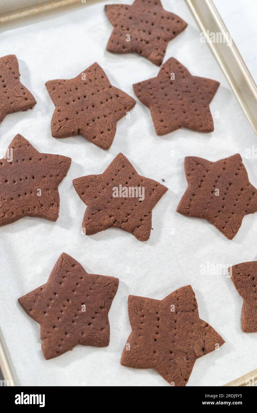 Chocolate graham crackers Stock Photo Alamy