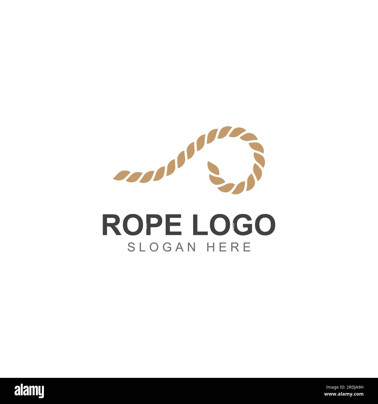 Rope logo using vector design Stock Vector