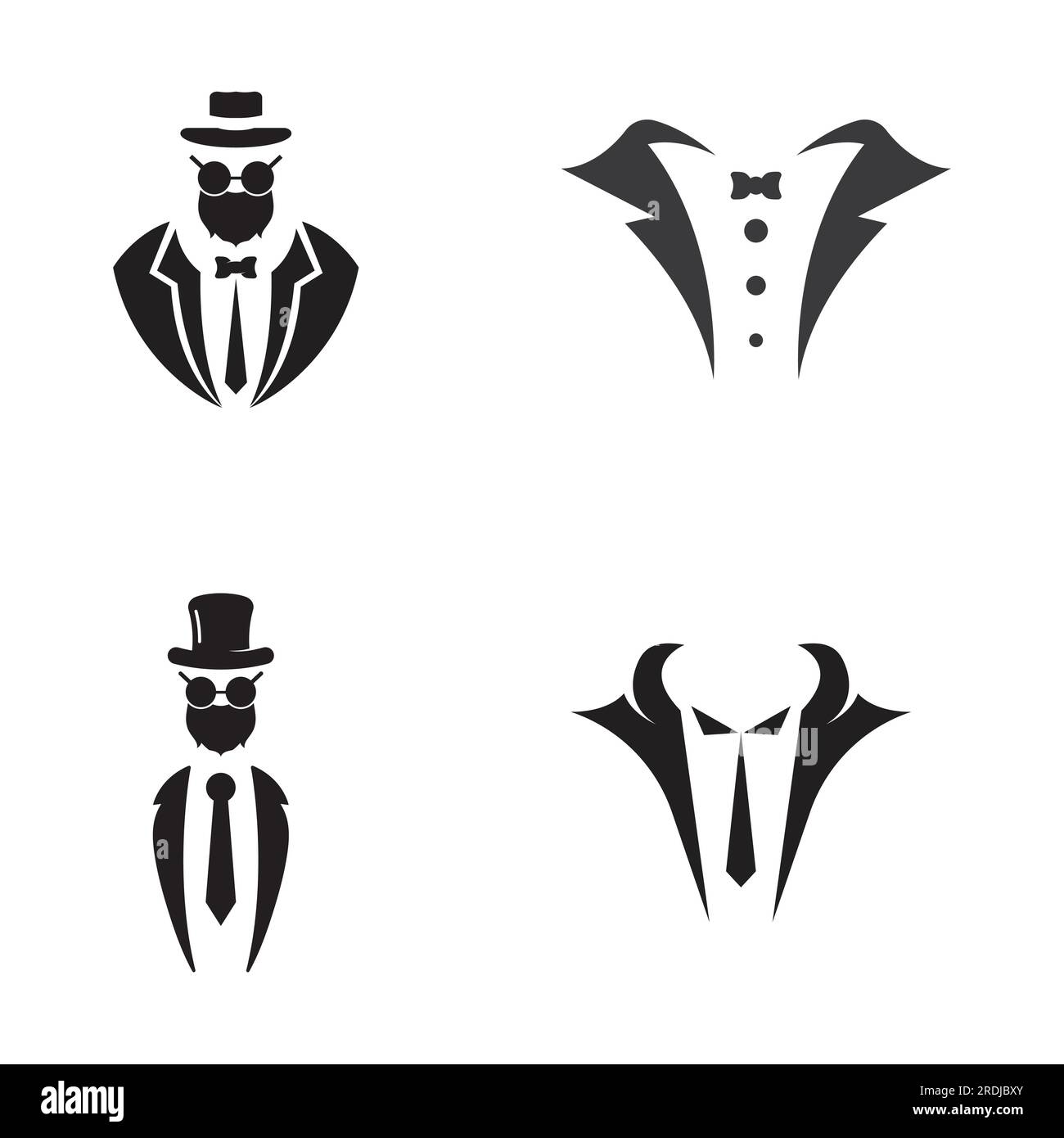 Tuxedo logo icon vector design template Stock Vector