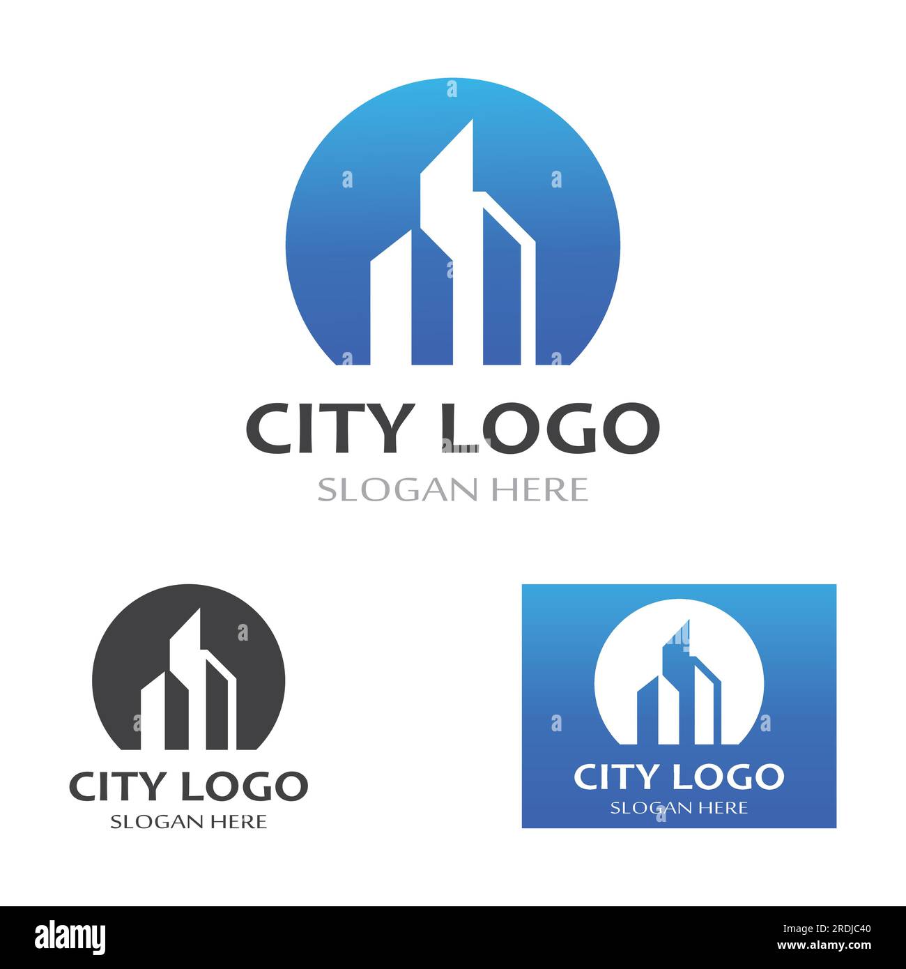 city skyline, city silhouette, modern city, and city center. With logo ...