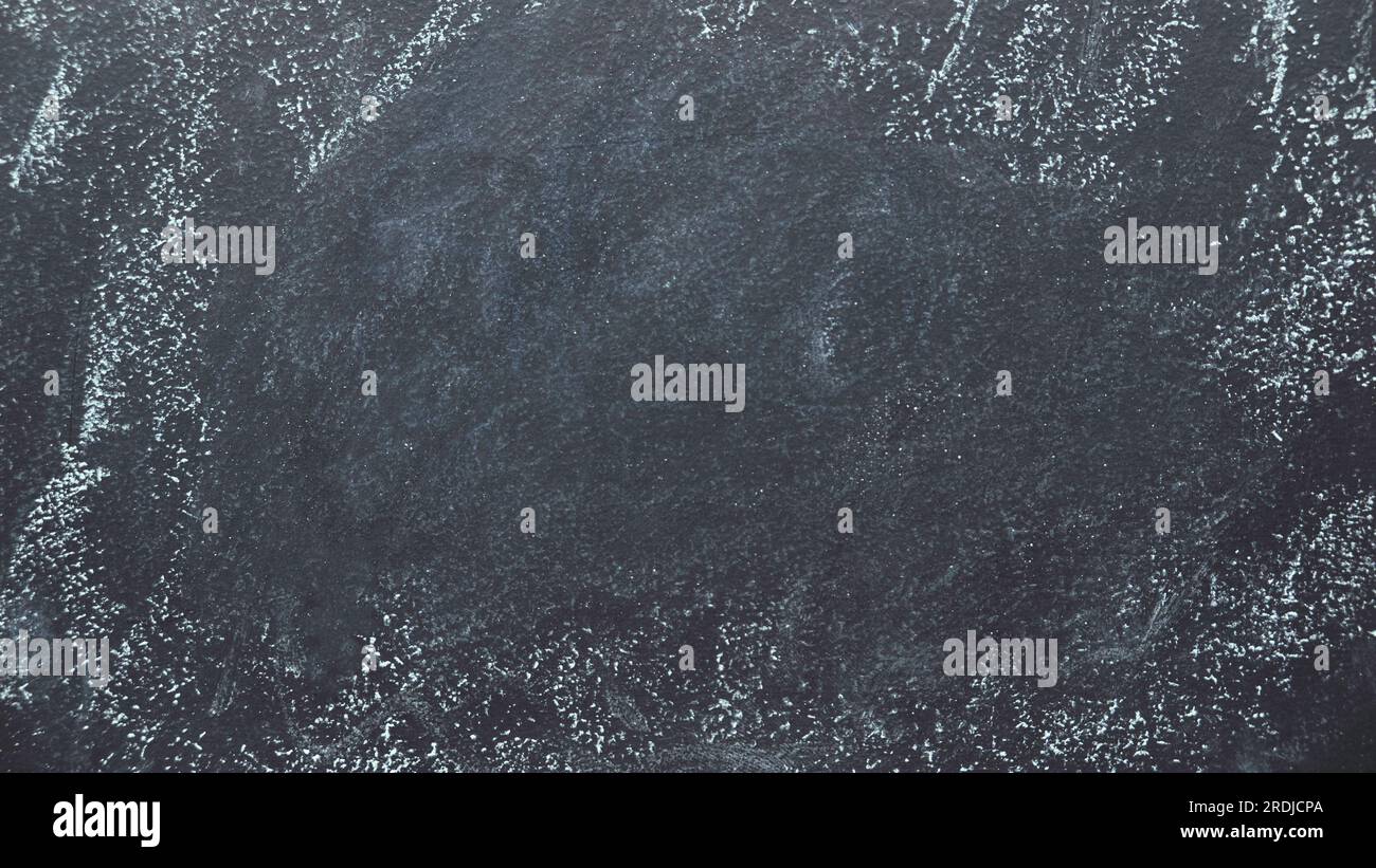 Chalkboard texture. Empty blank black chalkboard with chalk traces ...