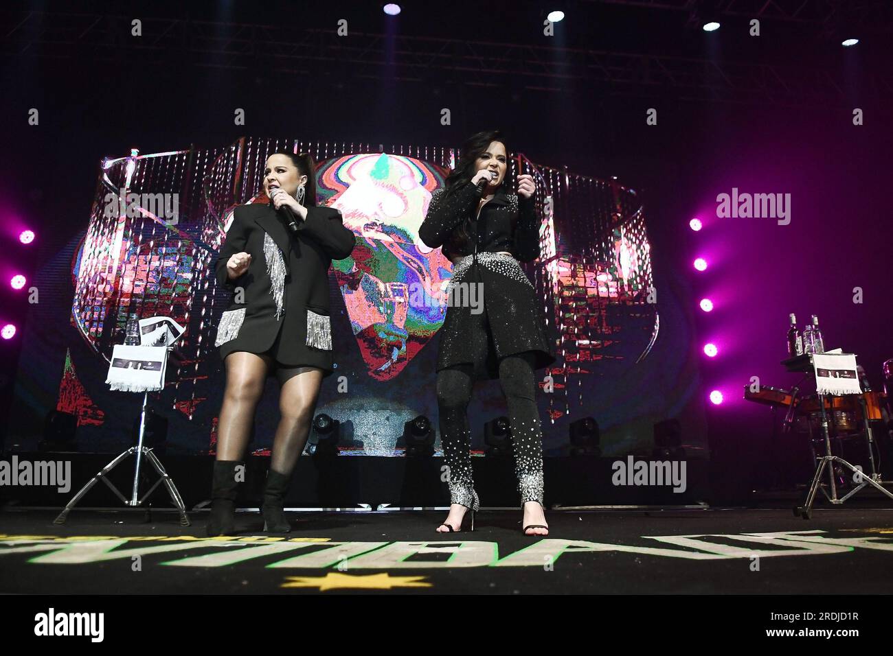 Singing twin sisters hi-res stock photography and images - Alamy