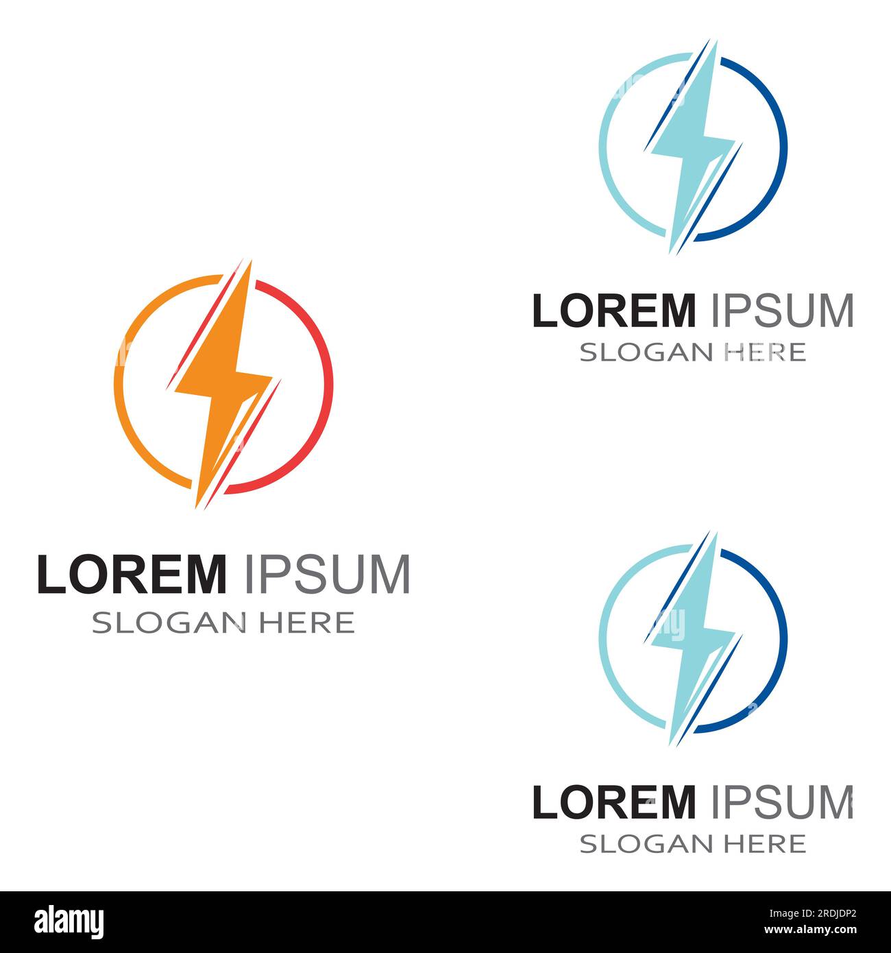 electric lightning logo, using modern vector design concept. Stock Vector
