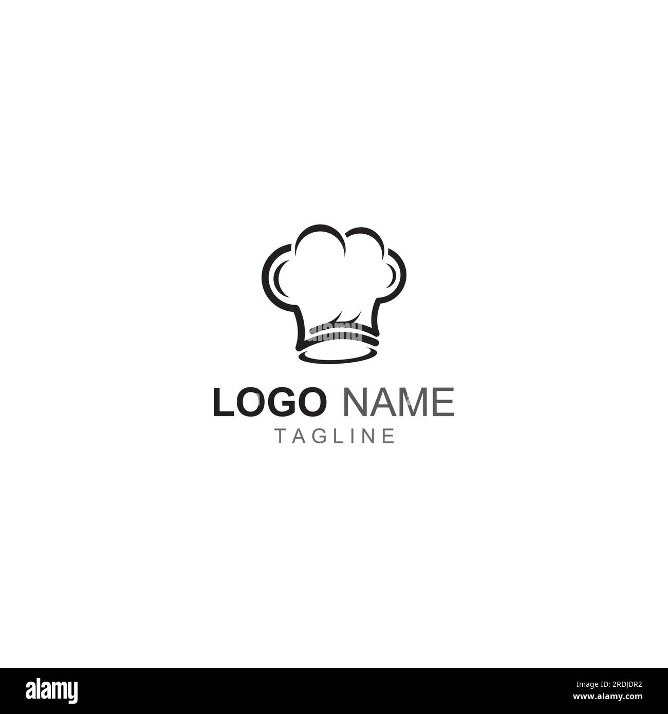 Chef hat logo for restaurant, cafe and online food delivery. Logo with