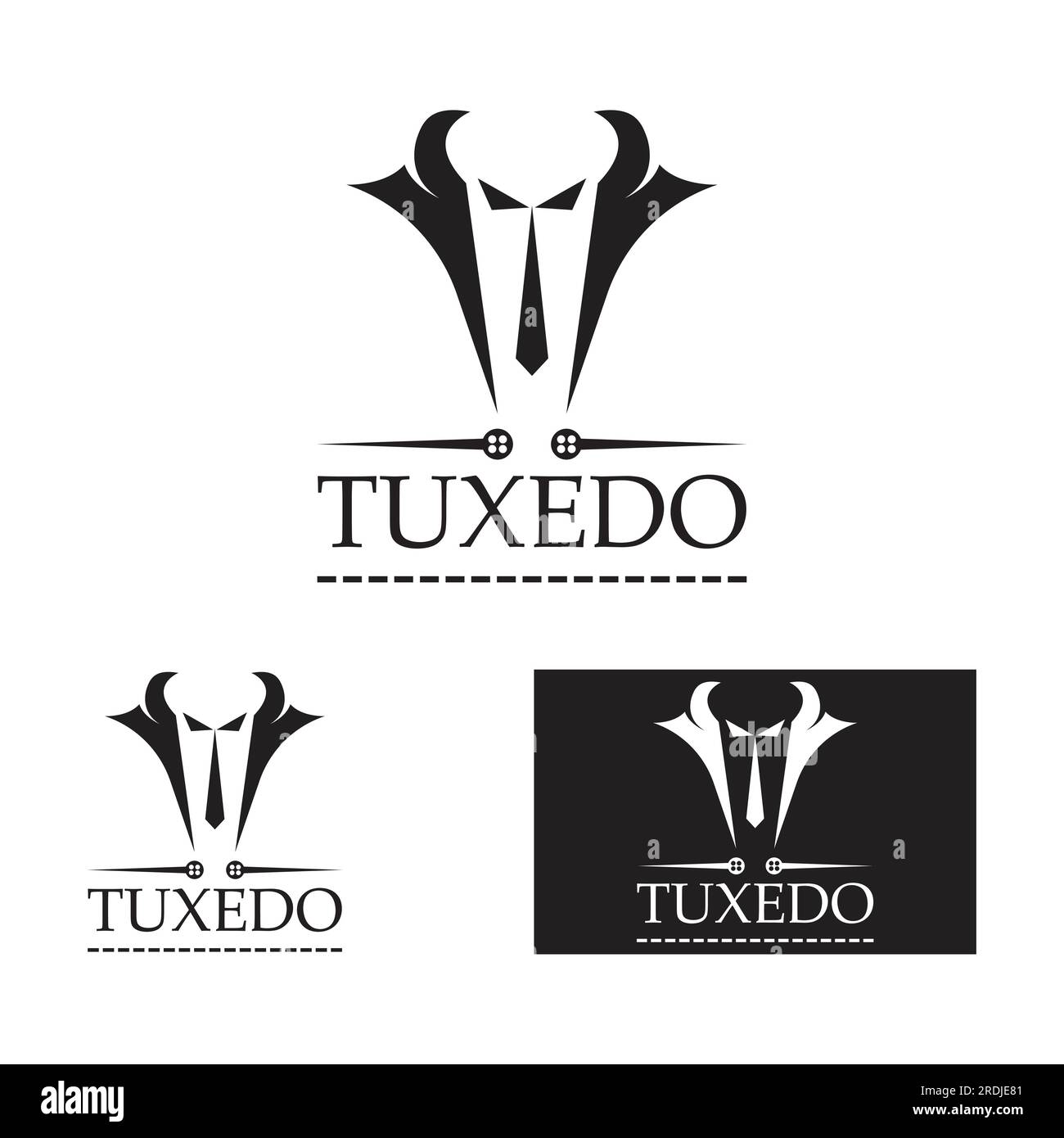 Tuxedo logo icon vector design template Stock Vector
