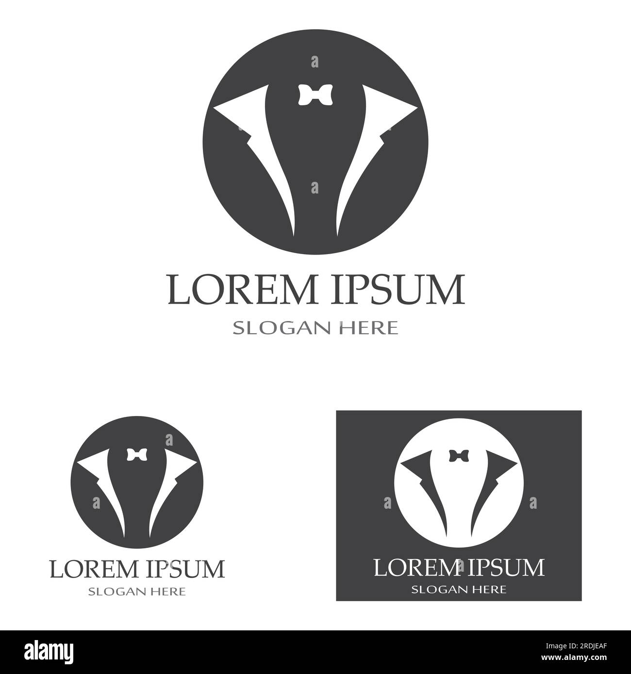 Tuxedo logo icon vector design template Stock Vector