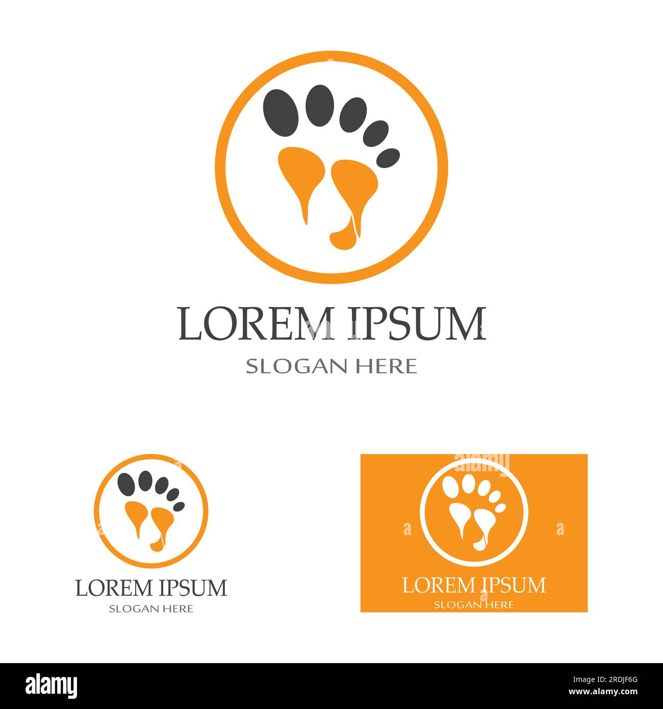 footprints,foot care,and footstep, logo images illustration Stock