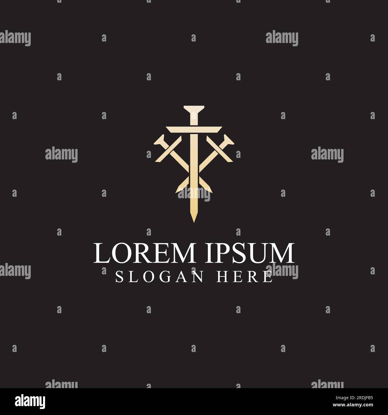Sword, shield and king's sword logo. Logo vector design Stock Vector ...