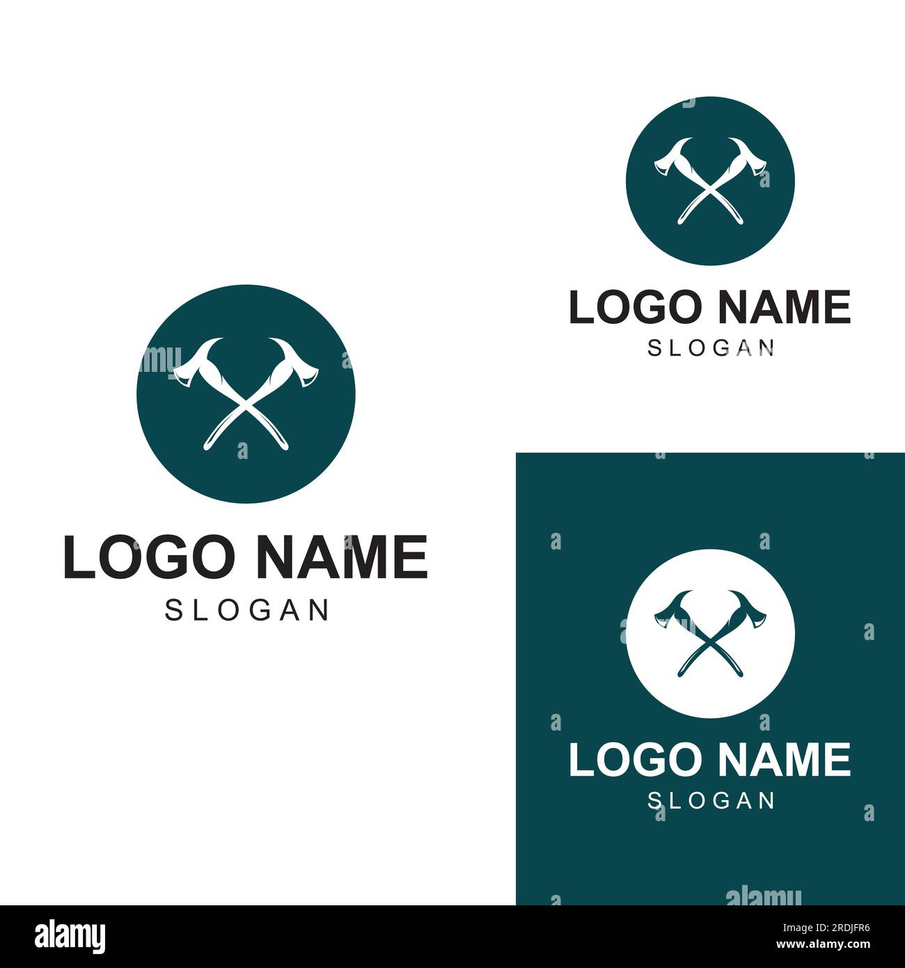 Axe logo/hatchet logo with concept design vector. Stock Vector