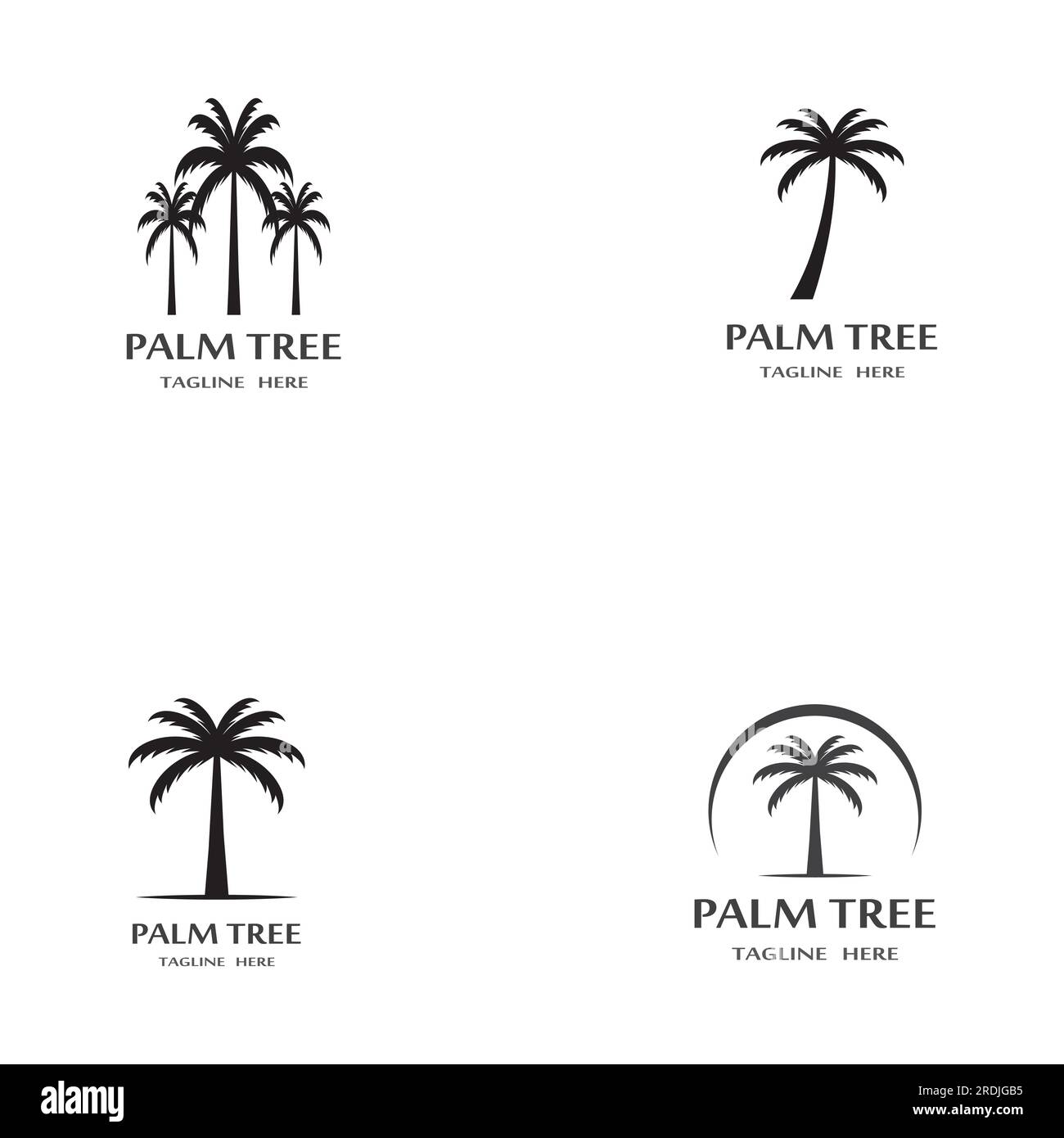 Palm tree summer logo template vector illustration Stock Vector