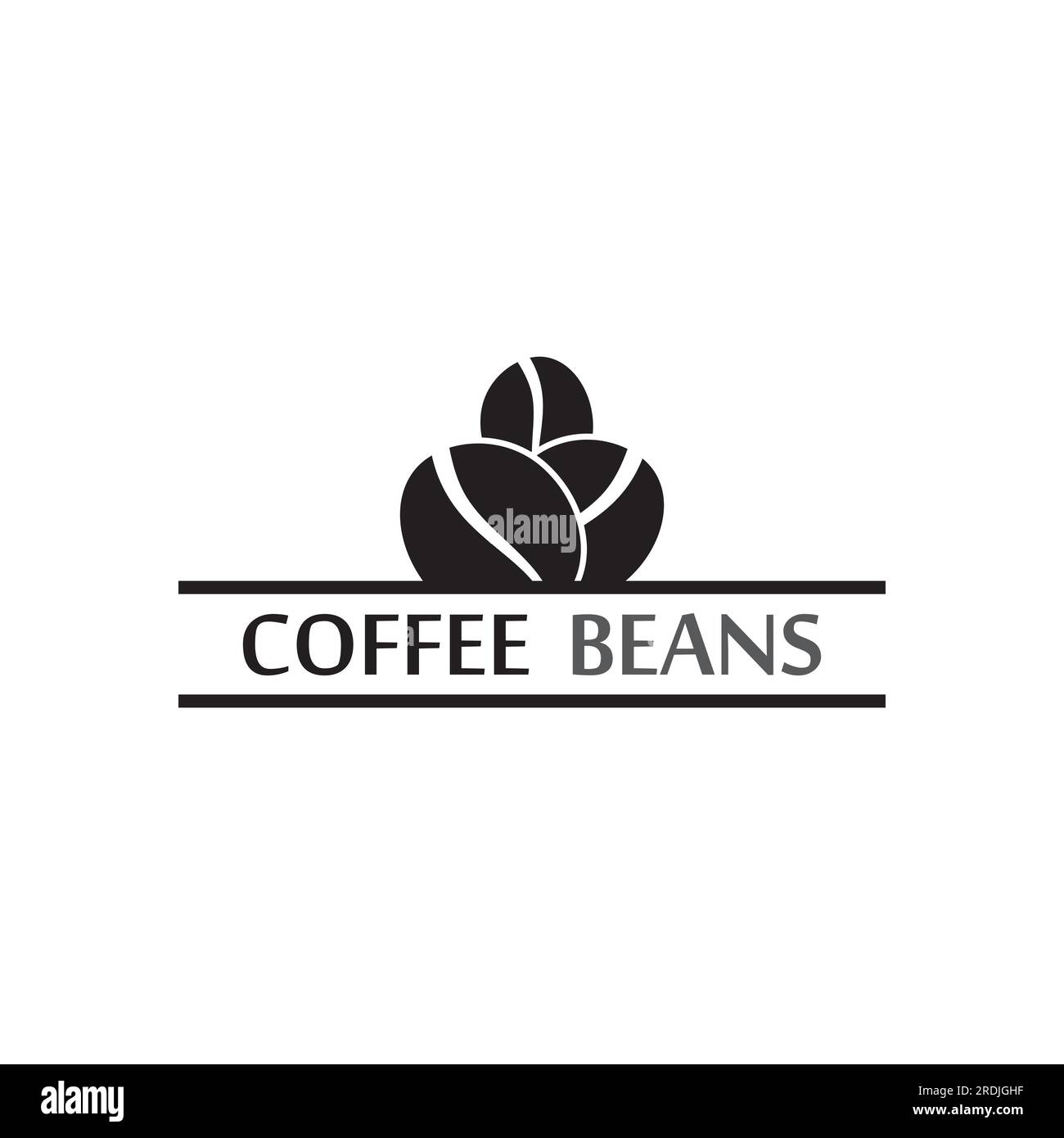 coffee bean icon vector illustration template Stock Vector