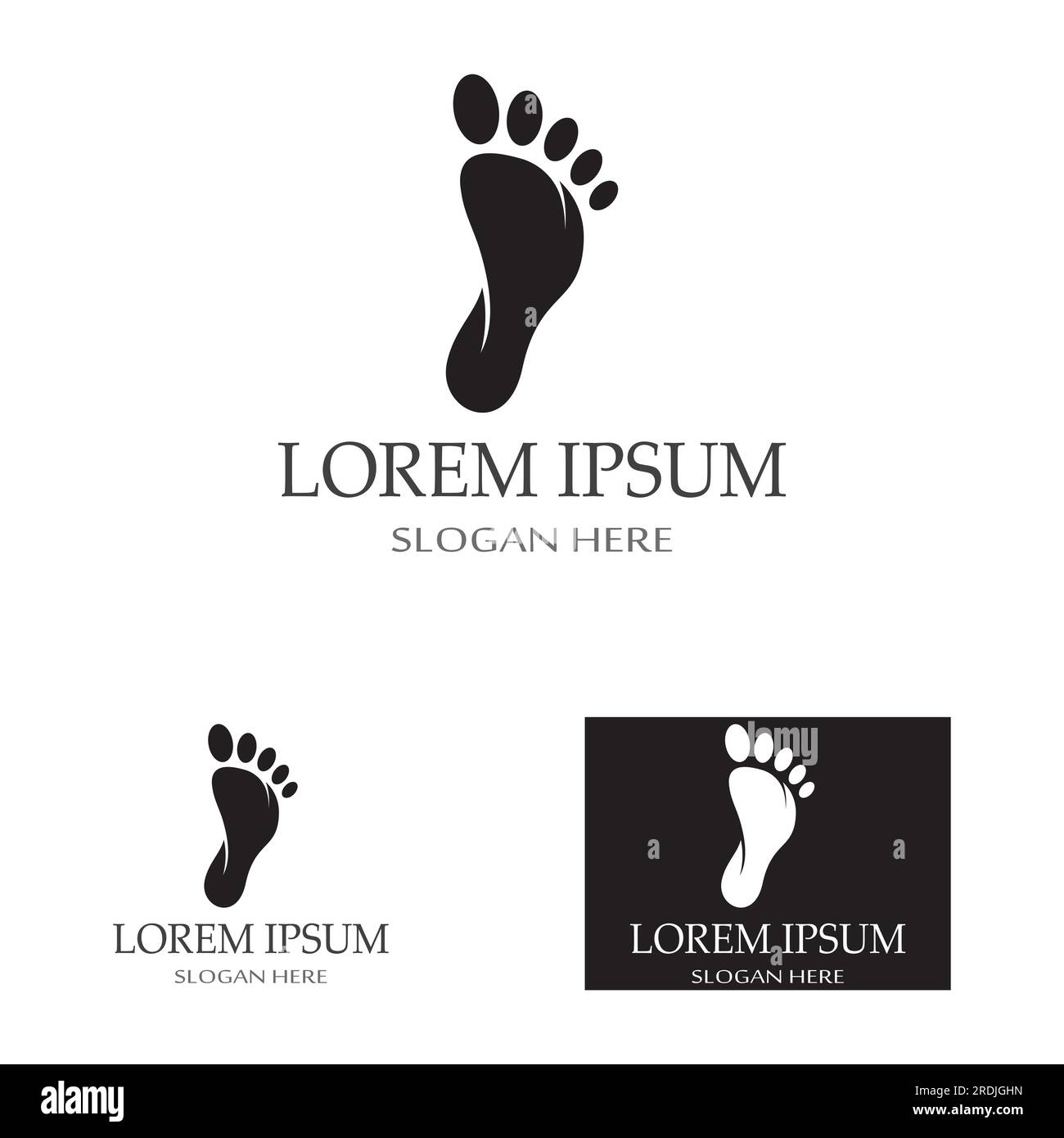 footprints,foot care,and footstep, logo images illustration Stock