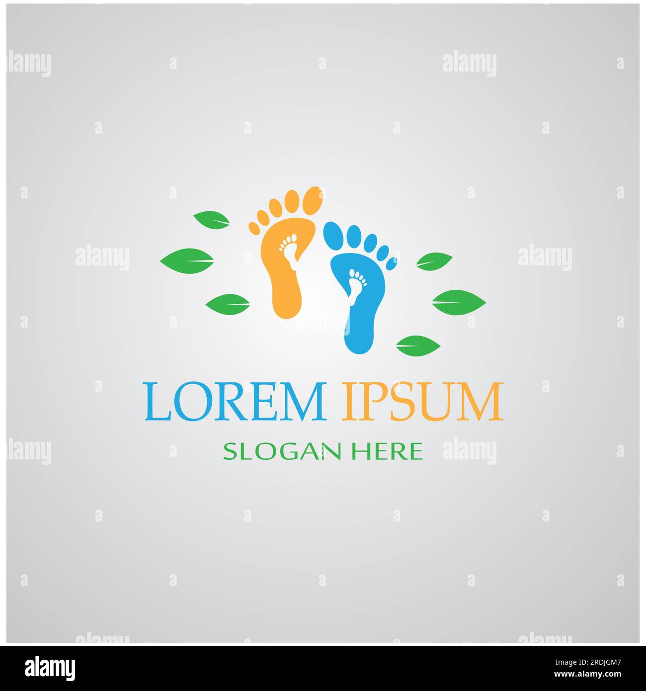 footprints,foot care,and footstep, logo images illustration Stock