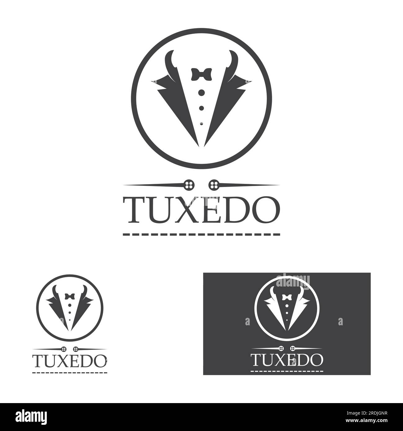 Tuxedo logo icon vector design template Stock Vector