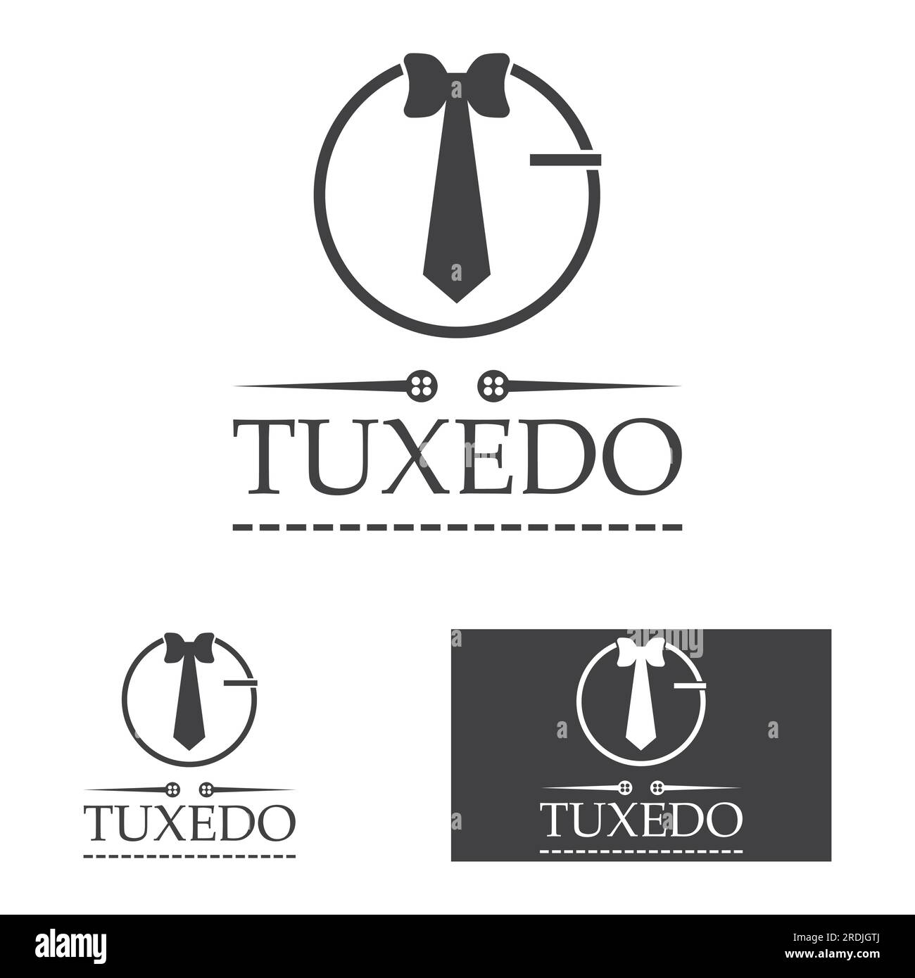 Tuxedo logo icon vector design template Stock Vector