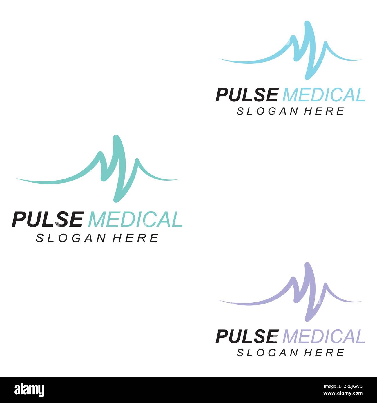 Pulse line or medical wave. Logo design concept vector Stock Vector