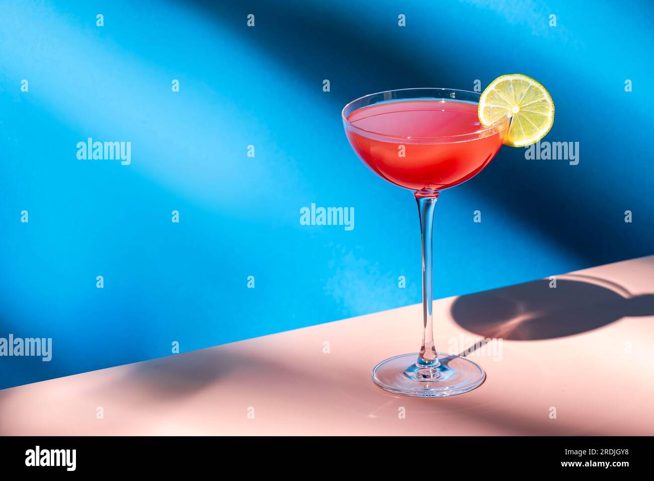 Siesta alcoholic cocktail drink with silver tequila, grapefruit and lime juice, syrup and