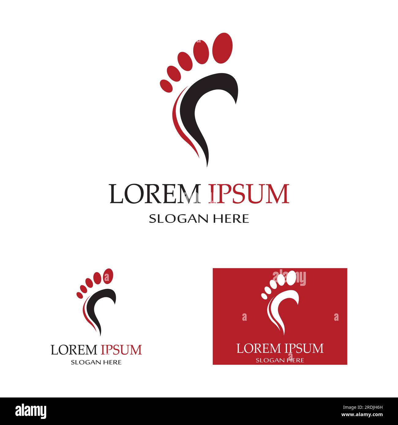 footprints,foot care,and footstep, logo images illustration Stock Vector