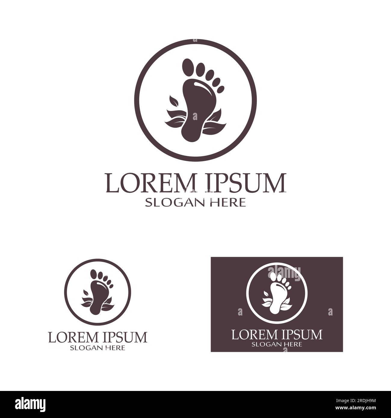 footprints,foot care,and footstep, logo images illustration Stock